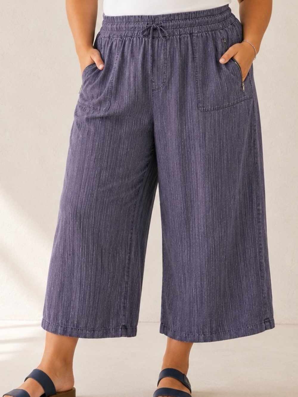 Athleta Cabo Linen Casual Chic Effortless Coastal Grandma Pants, Size 24